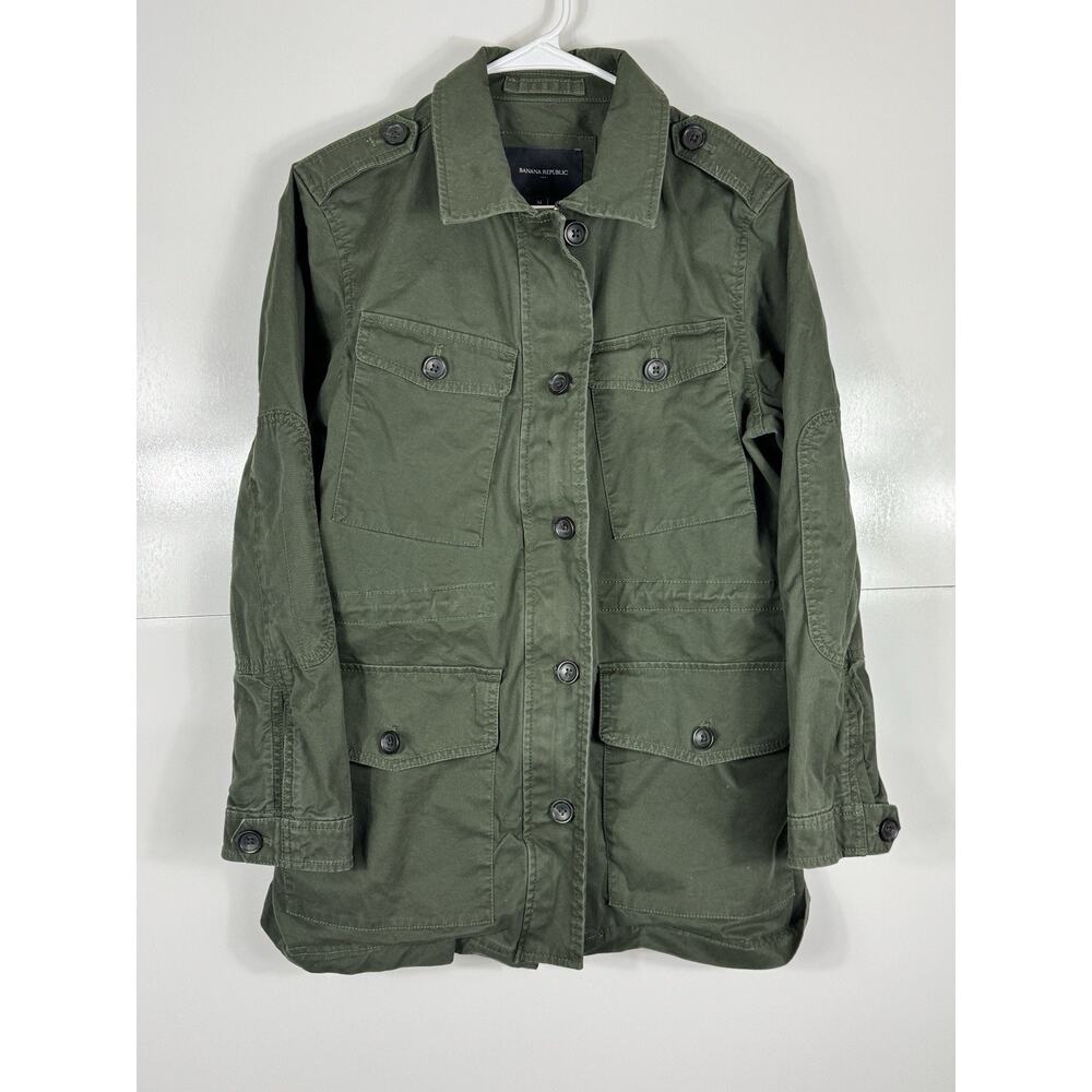 Women’s Banana Republic Four Pocket Military Jacket Green Size Medium